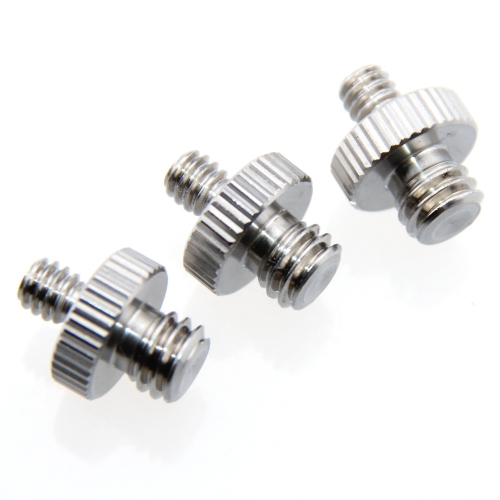 CAMVATE 1/4"Male to 3/8"Male Double-ended Screw Adapter (pack of 3)