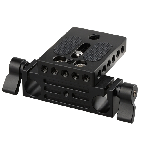 CAMVATE Camera Baseplate with 15mm Railblock fr DSLR Rig 15mm Rod Rail Support System