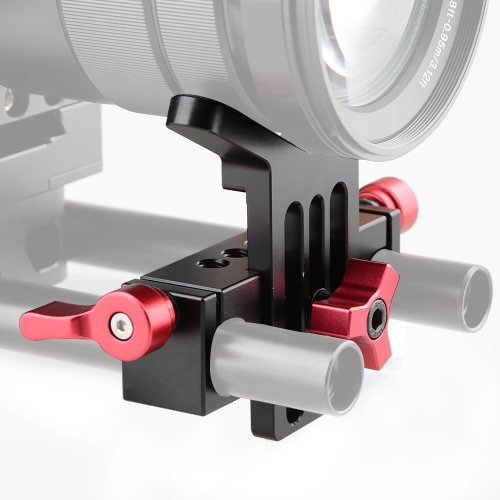 CAMVATE Lens Support Mount Rod Clamp Holder Bracket for 15mm Rod System Follow Focus