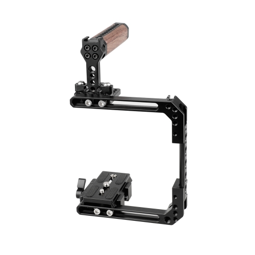 CAMVATE Standard Cage Kit Extendable For DSLR Cameras With QR Manfrotto Baseplate