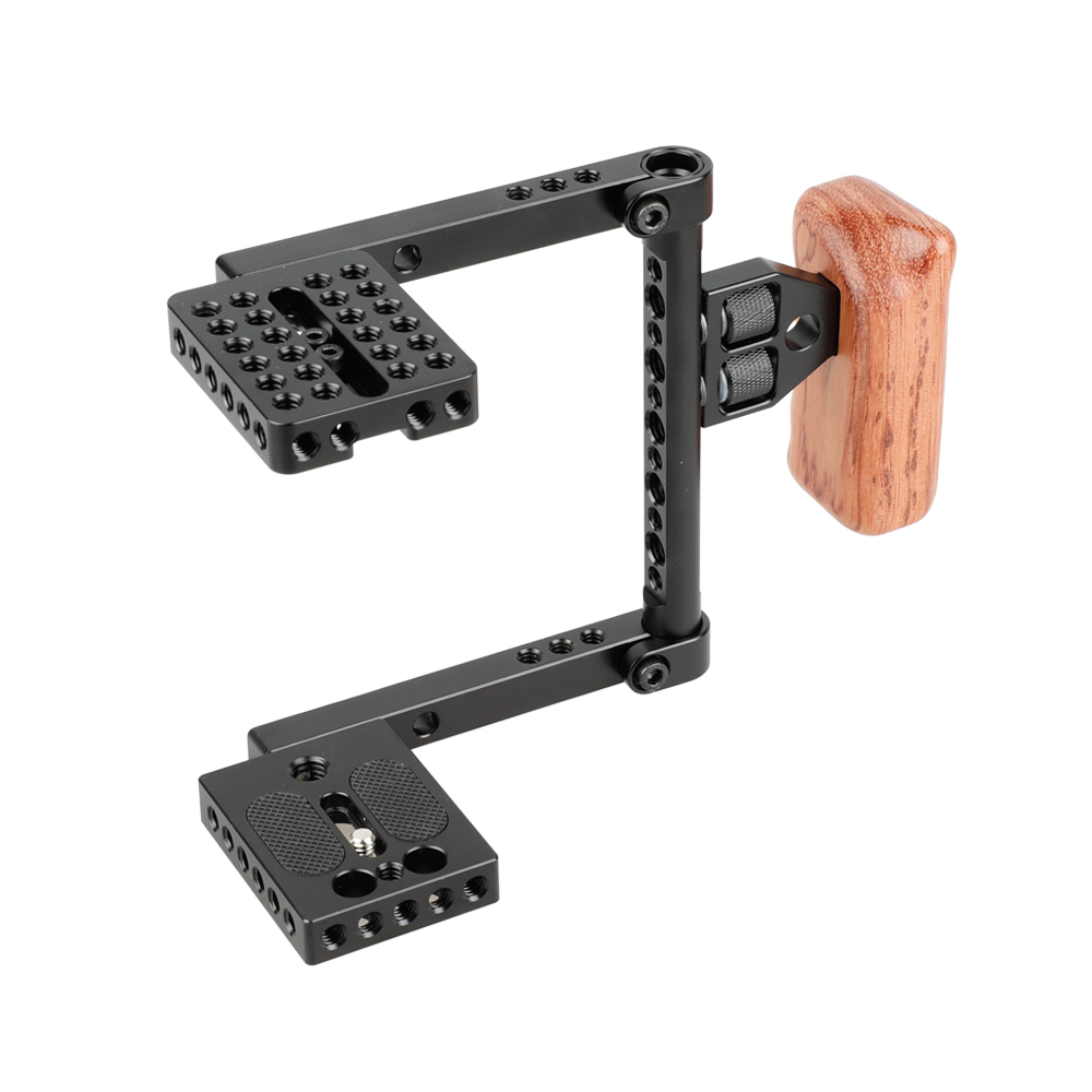 Right Hand CAMVATE DSLR Video Camera Cage Stabilizer Rig with Wooden Handle for Canon Nikon Sony