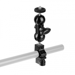CAMVATE 15mm Rod Clamp & Mini Ball Head With Double-ended 1/4
