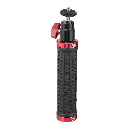 CAMVATE Rubber Handle Grip With 1/4"-20 Mini Ball Head Support For DSLR Camera Flashlight (Red)