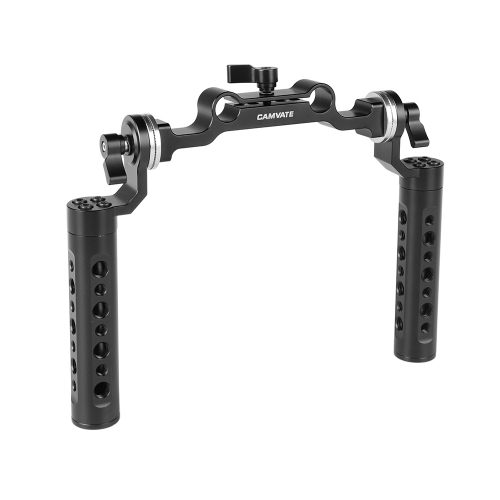 CAMVATE Cheese Handgrip Pair With ARRI Rosette M6 Mount Connection & 15mm Rod Clamp For DLSR Camera Shoulder Rig