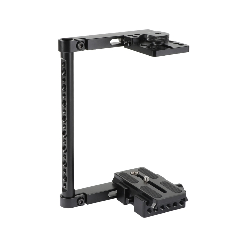 CAMVATE Simple Half Cage Rig With Manfrotto Quick Release Baseplate 1/4"-20 Mounting Stud For DSLR Cameras