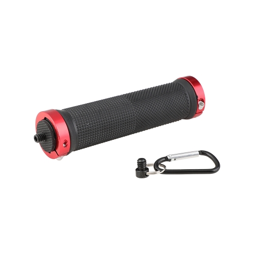 CAMVATE 1/4"-20 Rubber Handgrip Support Stabilizer With Split Ring For DSLR Video Flash Light (Red Locking Ring)