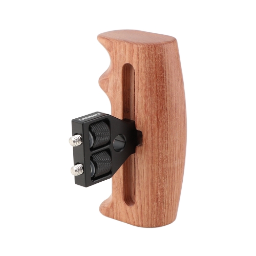 CAMVATE Wooden Hand Grip Either Side With 1/4" Mounting Screws Connector For DSLR Camera Cage (Brazilian Wood)