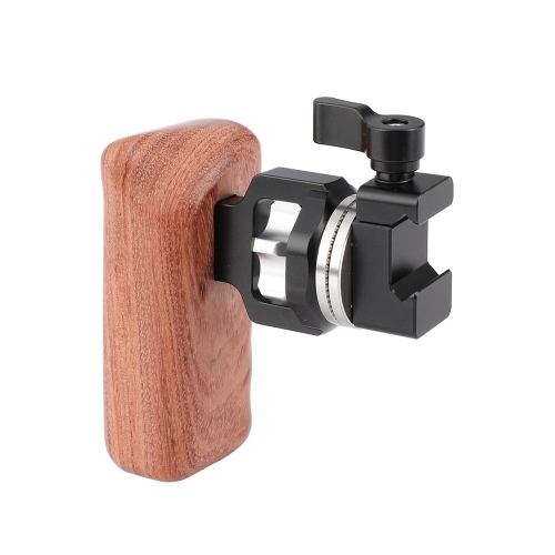 CAMVATE Quick Release Wooden Hand Grip (Left Side) With M6 ARRI Rosette Connection & NATO Clamp Adapter