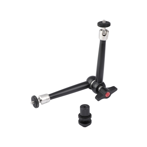CAMVATE Upgraded Heavy-duty 11" Articulating Magic Arm With 1/4'' Male Threads & Shoe Mount