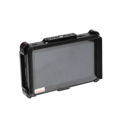 CAMVATE FeelWorld F6 Plus 5.5" 4K On-Camera Monitor + Monitor Bracket Cage Kit With Sun Hood & Tilt Arm