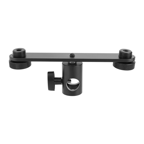 CAMVATE T-bar Bracket With Double Microphone Mounts & Light Stand Head Adapter