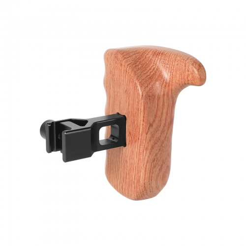 CAMVATE Large-size Wooden Handgrip (Right Side) With Quick Release NATO Clamp Handle Seat For DSLR Camera Cage Rig