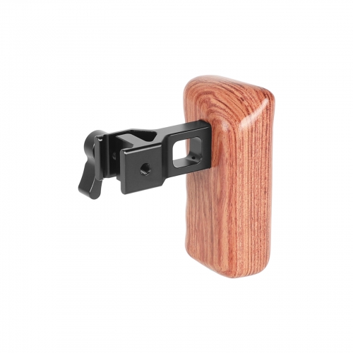 CAMVATE Medium-size Wooden Handgrip (Right Side) With Quick Release NATO Clamp Handle Seat For DSLR Camera Cage Rig