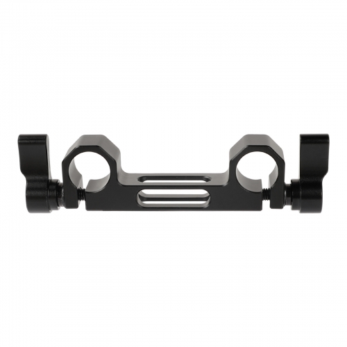 CAMVATE Light Weight 15mm Double Rod Holder Clamp With Central Mounting Grooves For Photographic Rod Support Setup