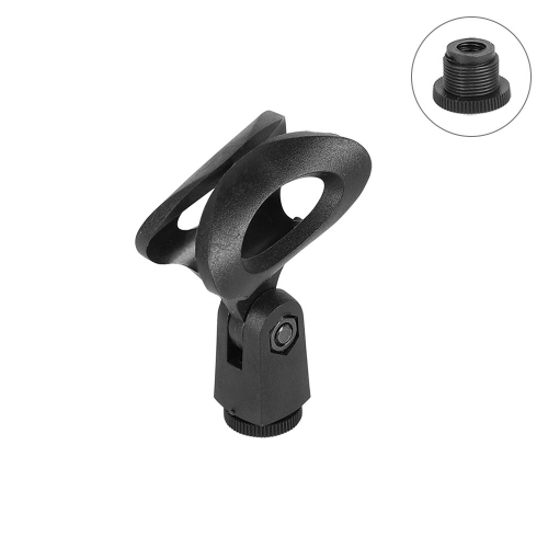 CAMVATE Universal Microphone Clip Holder For Mic Stand With 5/8"-27 Male To 3/8"-16 Female Mic Screw Adapter Plastic Made