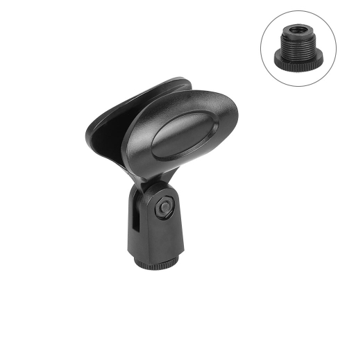 CAMVATE Springy Adjustable Microphone Clip Holder For Mic Stand With 5/8"-27 Male To 3/8"-16 Female Plastic Mic Screw