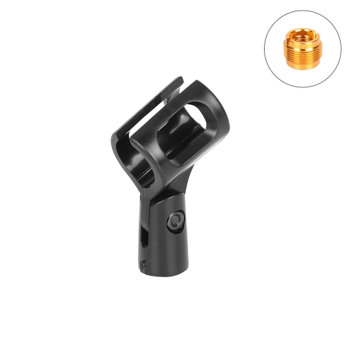 CAMVATE Microphone Clip Holder Universal Use For Mic Stand With 5/8" Male To 3/8" Female Metal Mic Screw