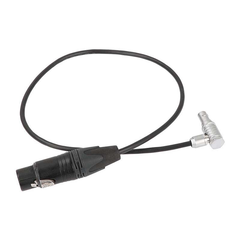XLR3 F AUDIO INPUT TO 3.5mm TRS RIGHT ANGLE F/ CANON NIKON 2 LOW PROFILE 