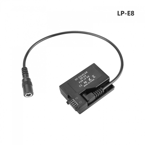 CAMVATE Canon LP-E8 (DR-E8) Dummy Battery To 2.1mm DC Cable