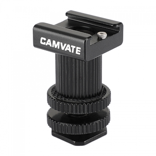 CAMVATE Double-ended Cold Shoe Mount Bracket Adapter