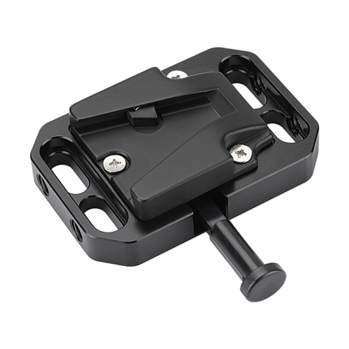 CAMVATE Mini V Mount Female Adapter Quick Release With 1/4"-20 Mounting Slots For DSLR Camera Battery
