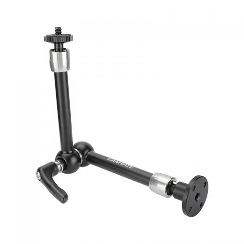CAMVATE 11" Articulating Magic Arm With 1/4" Ball Heads & Strengthened Central Lock Knob + Circular Wall Mount Base