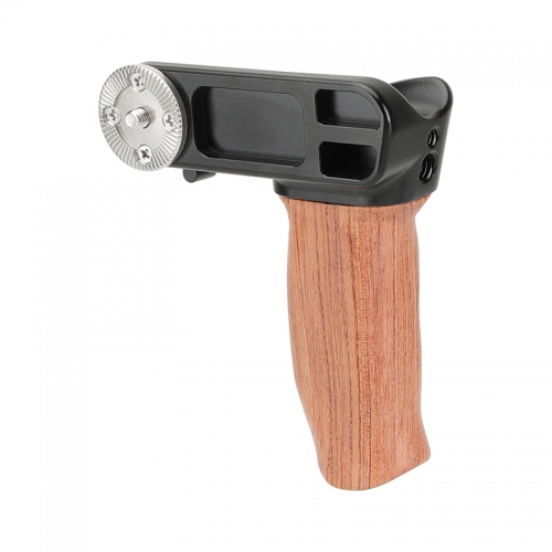 CAMVATE Ergonomic Wooden Hand Grip (Left Side) With ARRI Rosette M6 Thread Screw Connection For Camera Shoulder Mount Rig