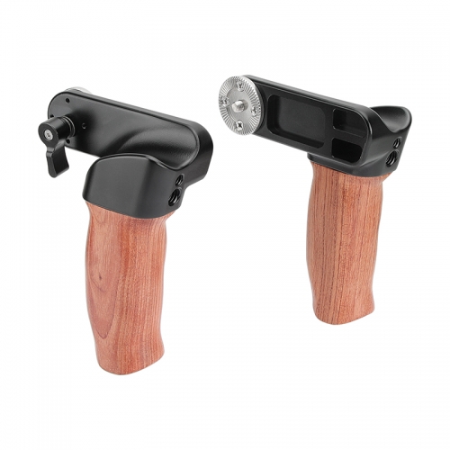 CAMVATE Ergonomic Wooden Hand Grip With ARRI Rosette M6 Thread Screw Connection For Camera Shoulder Mount Rig (A Pair)