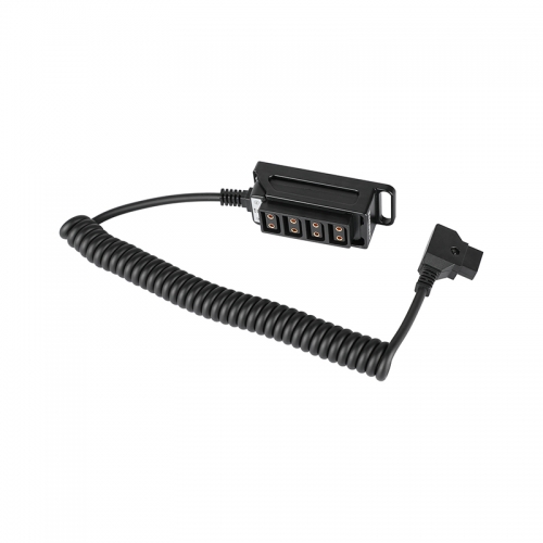 Male D-Tap B-Type Power Tap to 4-Port Female D-Tap Hub Adapter Splitter Cord