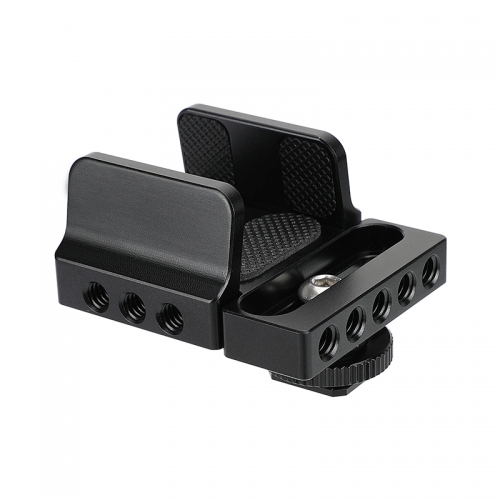 CAMVATE Universal SSD Holder Clamp Adjustable Width (35mm ~ 80mm) With 1/4"-20 Mounting Points & Shoe Mount Connector
