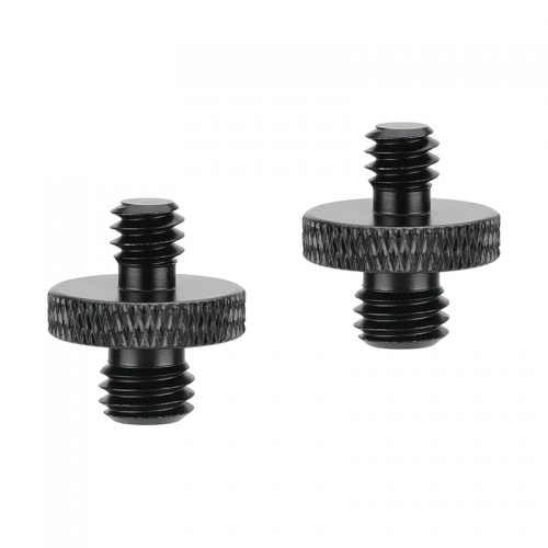 CAMVATE M8 Male to 1/4"-20 Male Double-end Thread Screw Convert Adapter Aluminum Alloy Made (2 Pieces)