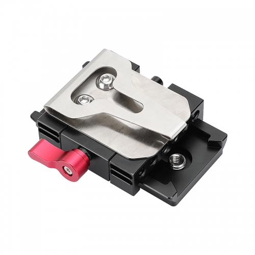 CAMVATE Standard Manfrotto Quick Release Clamp Base And Baseplate With 1/4" 3/8" Mounting Studs & Handy Belt Clip