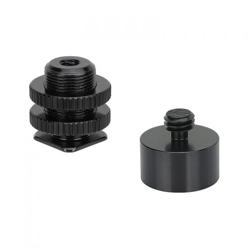 CAMVATE 5/8"-27 (F) to 3/8"-16 (M) & Shoe Base with 1/4"-20 (F) to 5/8"-27 (M) Microphone / Mic Stand Adapter Set
