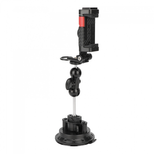 CAMVATE Suction Cup Mount with Ball Head and Smartphone Clip